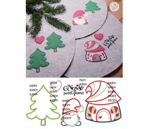 Stickserie - Weihnachtswichtel Satin Appli